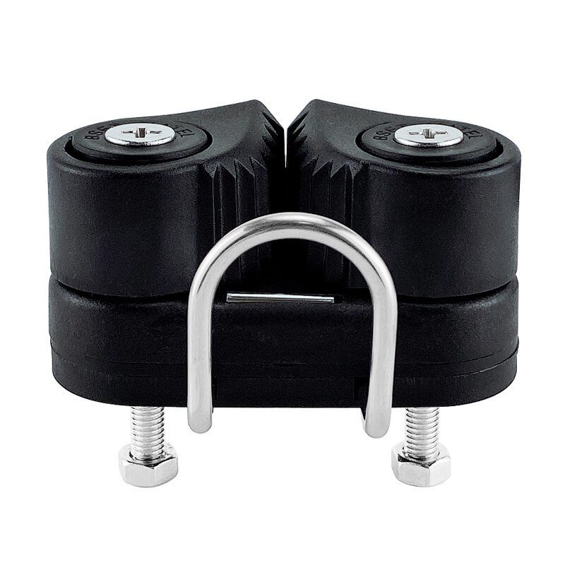 2 PIÈCES Composite 2 Rangée Matic Roulement À Billes Taquet Coinceur avec les principaux Anneau Pilates Équipement Bateau Rapide D'entrée Corde Guide Fil Inox voile: Cleat with Ring