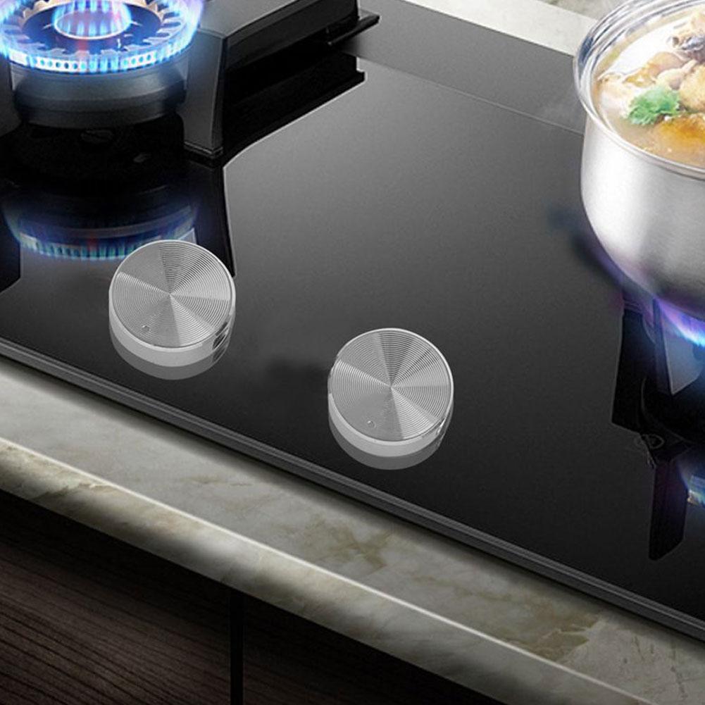 Gas Stove Switch Metal Round Knob Gas Stove Burner Zinc Alloy Rotary Switches Kitchen Cooking Parts Handles Universal 6mm Shaft