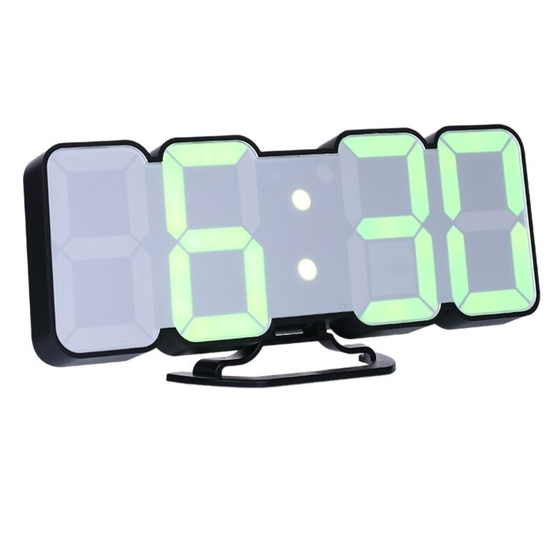 115 Color LED 3D Digital Desk Wall Clock 12/24h Th... – Vicedeal