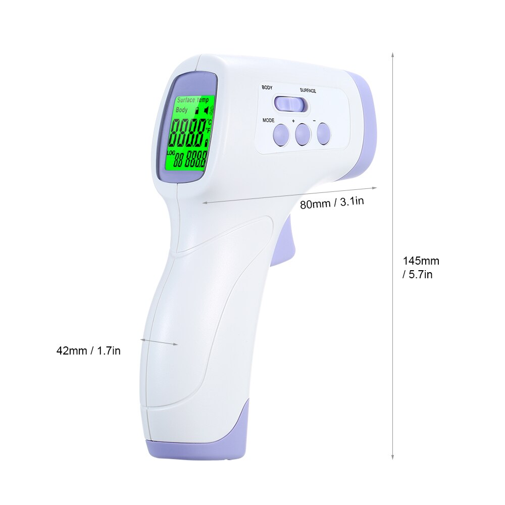 Vs Voorraad Digitale Infrarood Temperatuur Gun Lcd Display Non-contact Ir Voorhoofd Oor Temperatuurmeting Voor Baby Kids Volwassenen