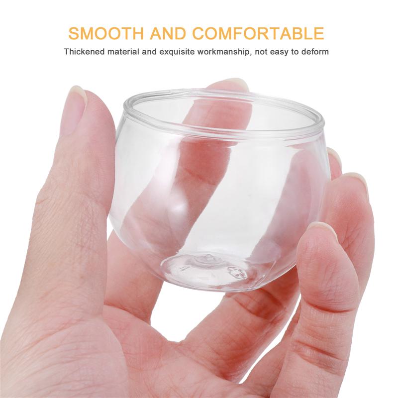 12Pcs 75ML Dessert Display Cups Simple Cupcake Cups Dessert Cups Reusable Drink Cups Transparent