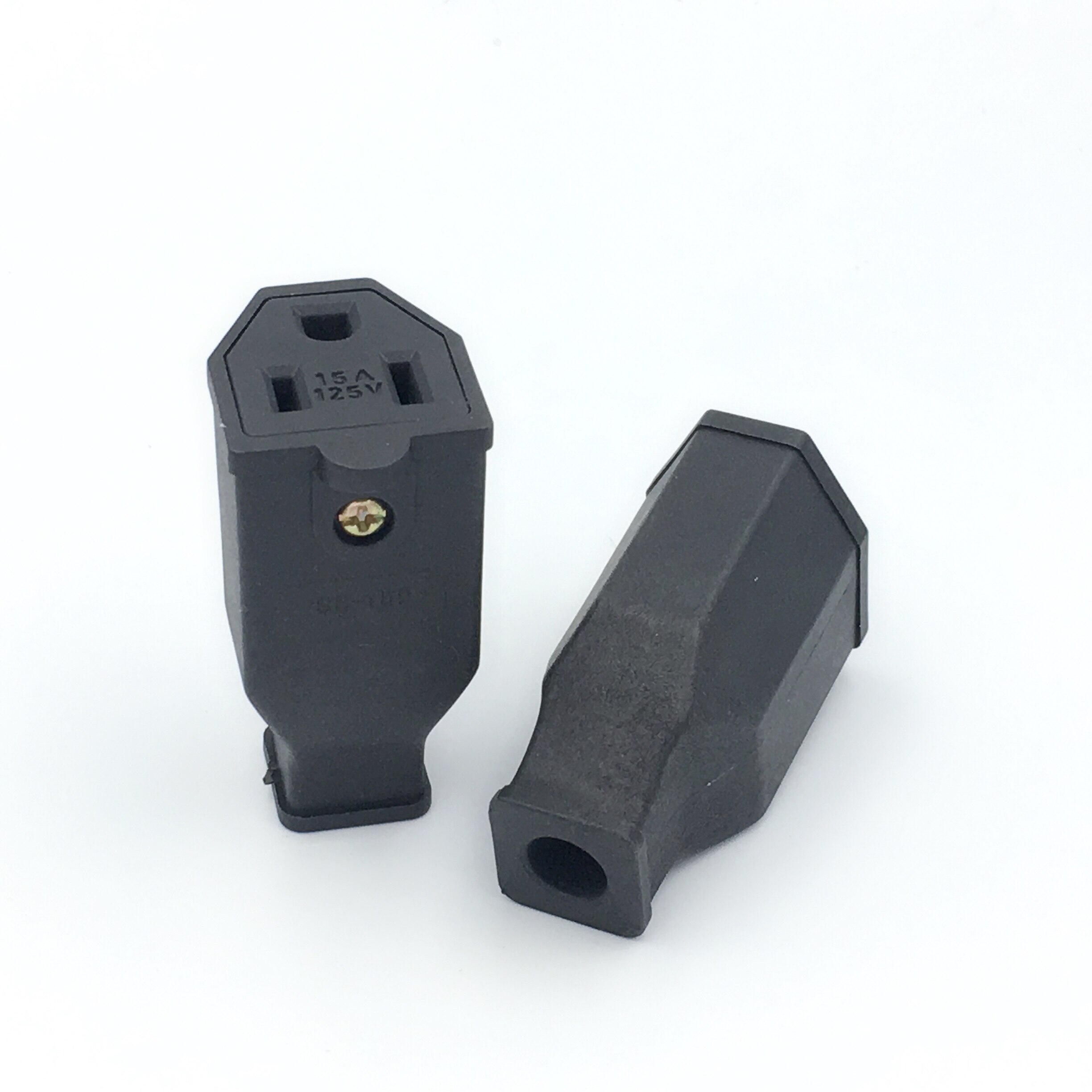 US American 3 Pins Industrial AC Electrical Power Rewireable Plug Male Wire Socket Outlet Adapter Extension Cord Connector 15A