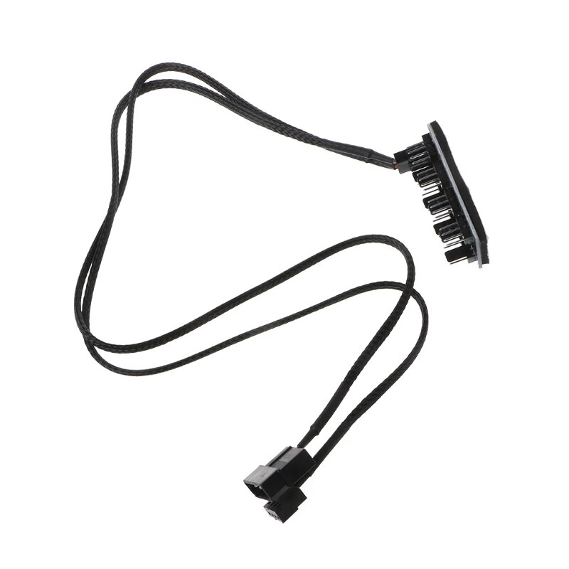 1 To 8 4-Pin Molex TX4 PWM CPU Cooling Fan Splitter Adapter Braided Power Cable N84A