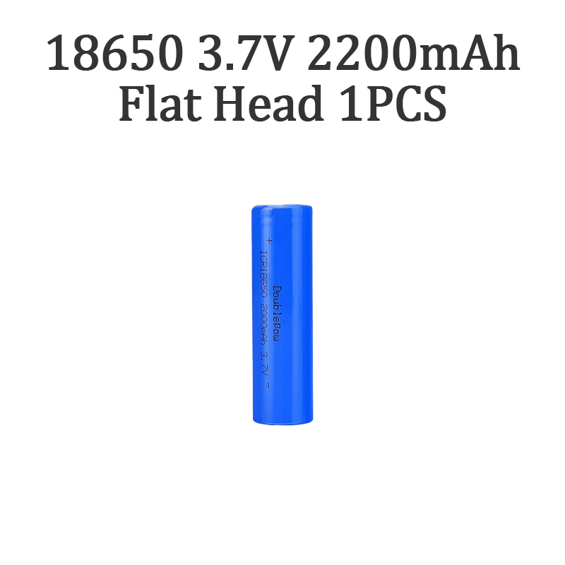 100% capacidade 18650 2200mah 3.7v nova bateria de lítio recarregável original para calculadora de calendário eletrônico: Preto