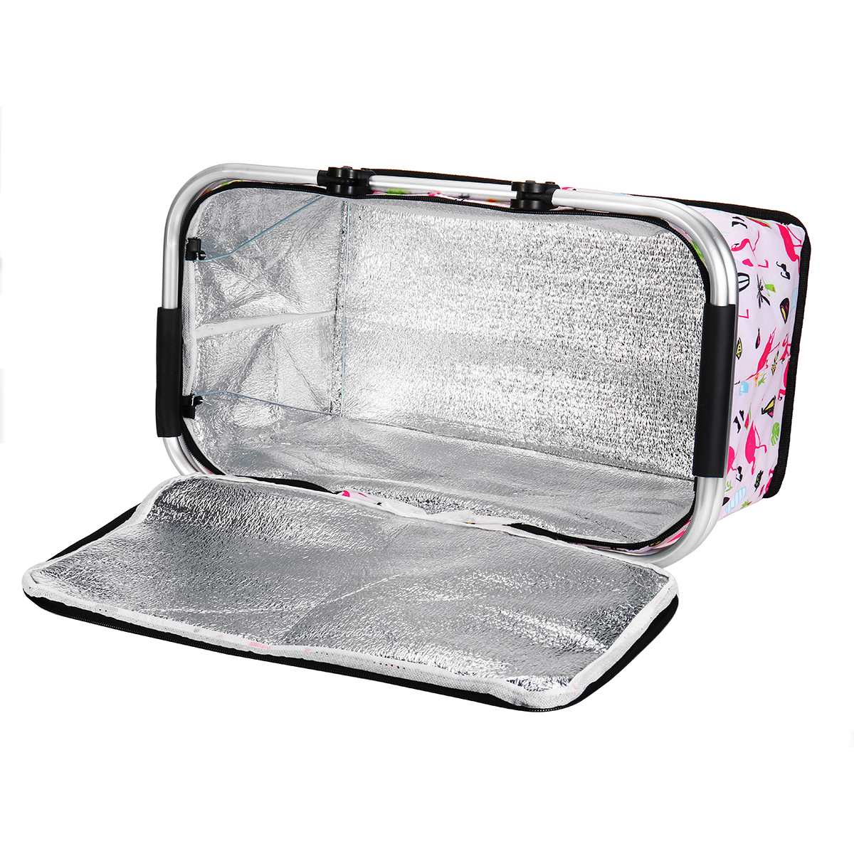 30L Tragbare Isolierte Mittagessen Tasche Kasten Falten Karikatur Gedruckt Mittagessen Tasche Picknick Tote Kühltasche Lebensmittel Wein Kasten