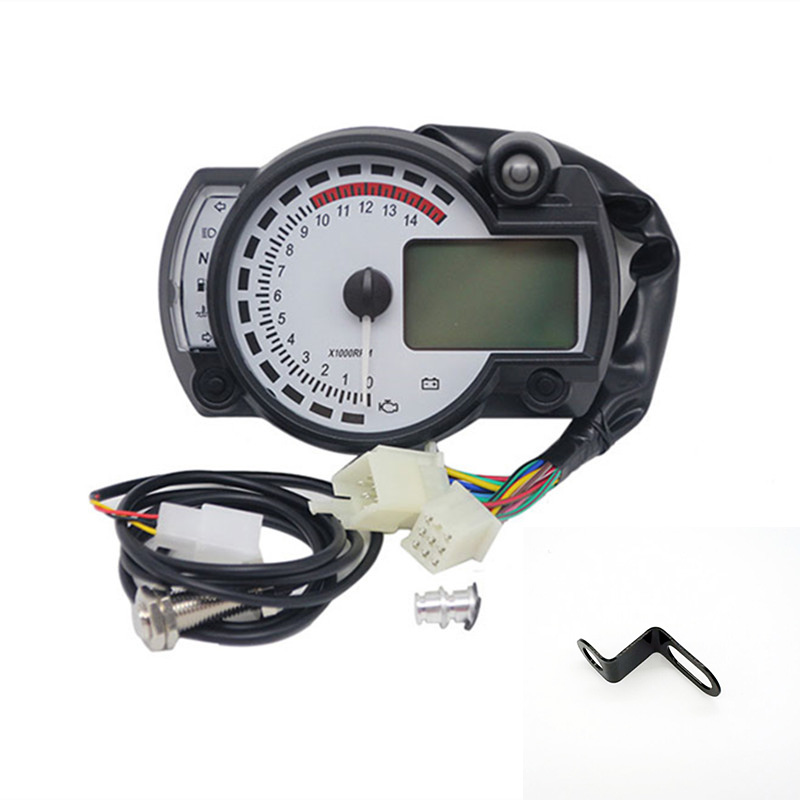 KOSO-tacómetro Digital RX2N para motocicleta, medidor de combustible con pantalla LCD, velocímetro, máximo ajustable, 299 KM/H, 7 colores: with bracket Z