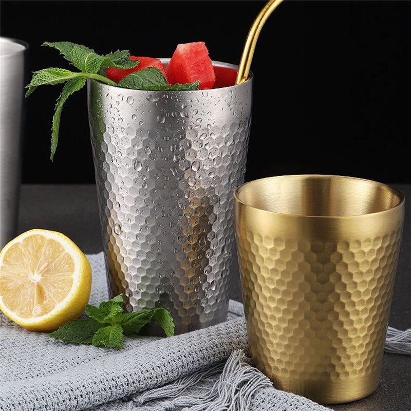 Stackable Stainless Steel Beer Cups Unbreakable Drinkware Bar Mug Double Layer Mugs Coffee Tea Cup