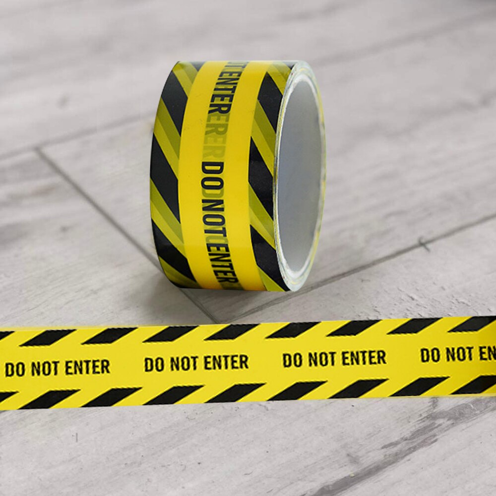 Newest Warning Safety Tape Please Wait Here Sign Social Distancing Floor Tape Caution Sticker for Shop Supermarket Restaurant