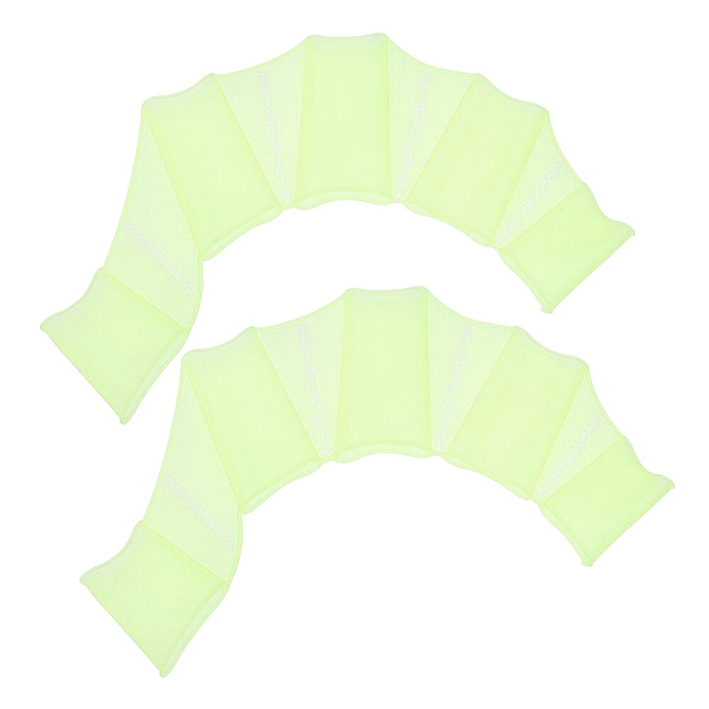 1Pair Unisex Type Hand Swimming Fins Silicone Half Finger Hand Children Swimming Training Fins Flippers: 2 / L