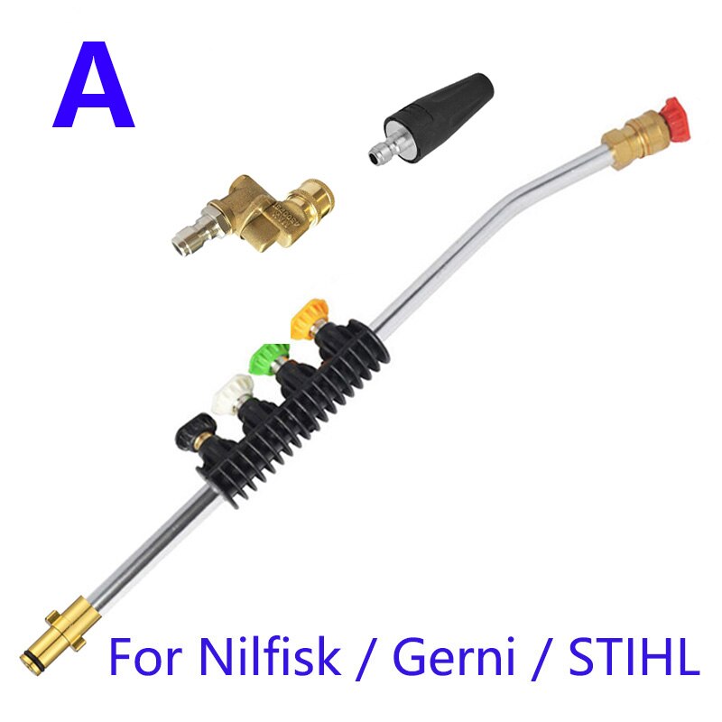 Pressure Washer with 5 Color Spray Nozzles&Rotating Turbo Nozzle, 19Inch Replacement Lance, for Nilfisk/ STIHL Calm Husqvarna: Colorless