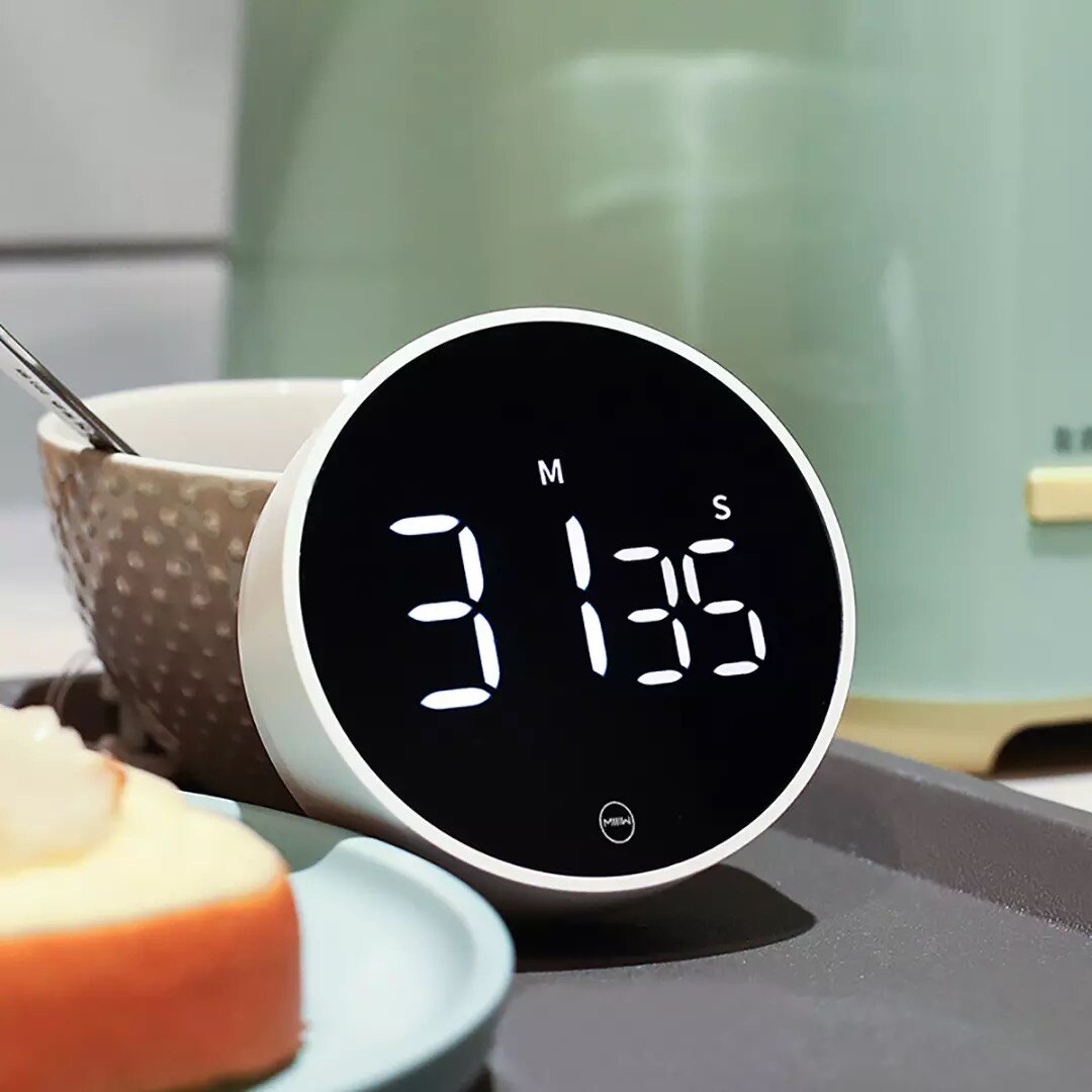 Youpin Miiiw Roterende Timer Verstelbare Sound Helderheid Magnetische Led Digitale Display Draagbare Eenvoudige Keuken Koken Wekker