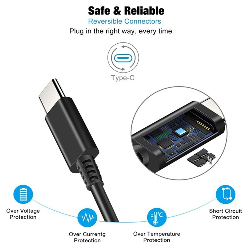 Netzteil für nintendo switch 15v, 2.6a usb-c-ladebuchsen für nintendo switch dock/controller, us-stecker