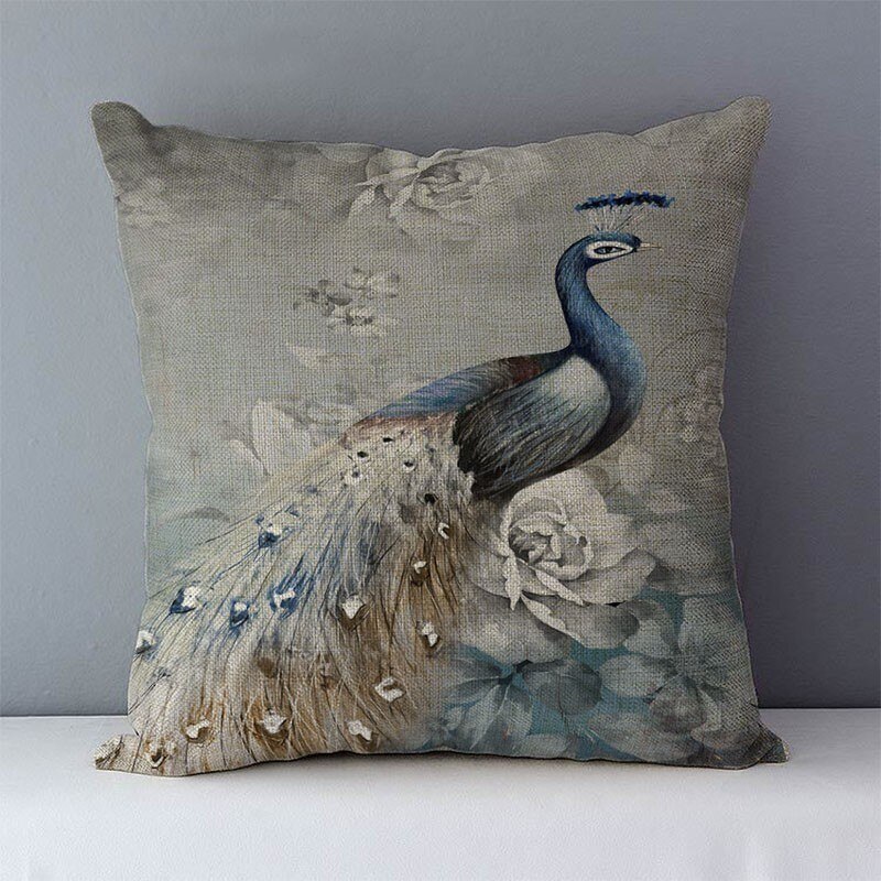 Riikinkukko tyynynpäällinen tyyny tyynyliina tyyny kodinsisustus tuoli sohva tyyny: 598 / 50 x 50cm