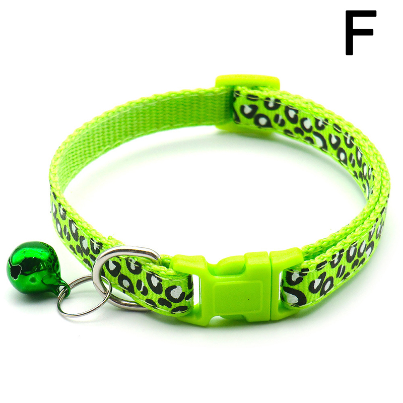 gato leopardo perro Collar de hebilla ajustable perro de dibujos animados mascotas collares lleva gato Pet Id etiqueta accesorios Animal productos: F