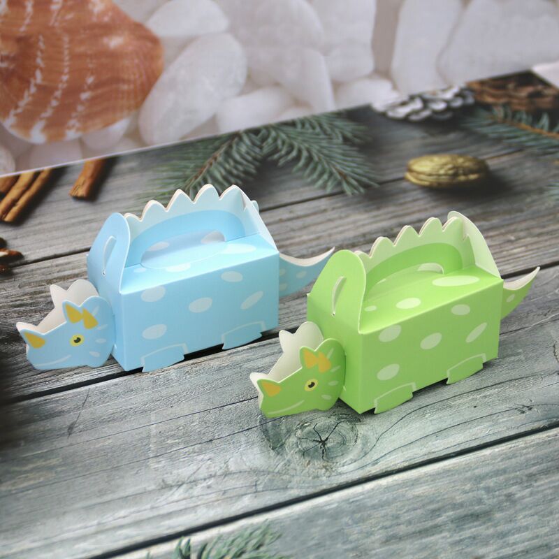 10 Stuks Candy Box Dinosaurus Vorm Verpakking Voor Jongens Verjaardagsfeestje Deco Baby Shower Papier Geschenkdozen 1st Dino Party levert