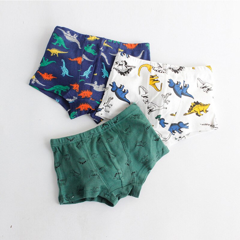 Boxer sous-vêtement en coton pour enfants | Caleçon respirant pour adolescents, culotte de dessin animé, 3 pièces/lot