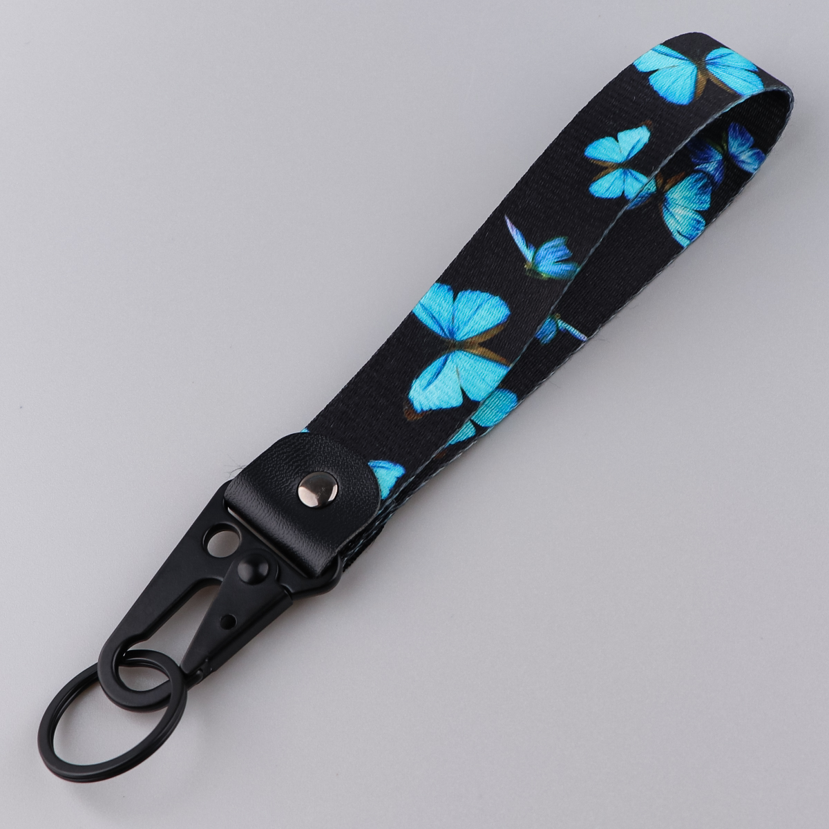LLavero de mariposa para coche, cordón para llaves, USB, tarjeta de identificación para gimnasio, soporte para insignia, correas para teléfono móvil, correas cortas para muñeca, accesorios para llavero