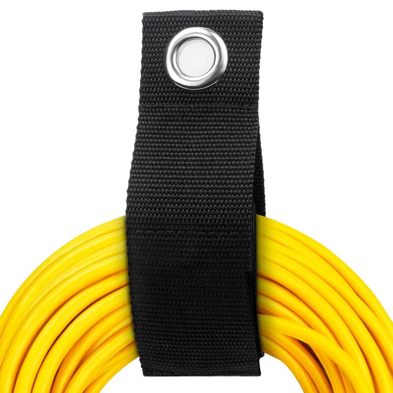 Zwart Nylon Holder Cable Organizer Spoelopwinder Voor Zware Cord Organizer Herbruikbare Bandjes Haken Gebruikt In Garage Tuin Huishouden