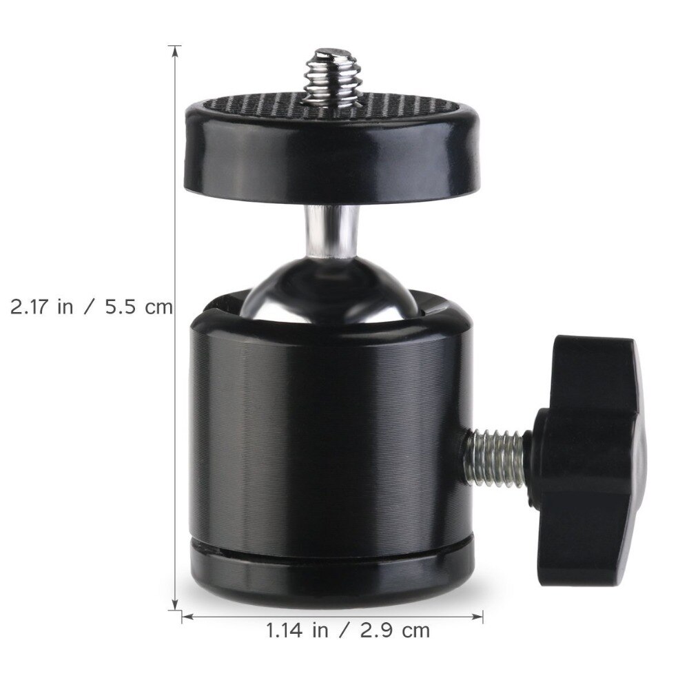 1/ 4&quot;Screw 360 Degree Rotation Mini Ball Head Ballhead Headball for Gopro 7 6 5 4 3 2 1 Tripod Camera DSLR