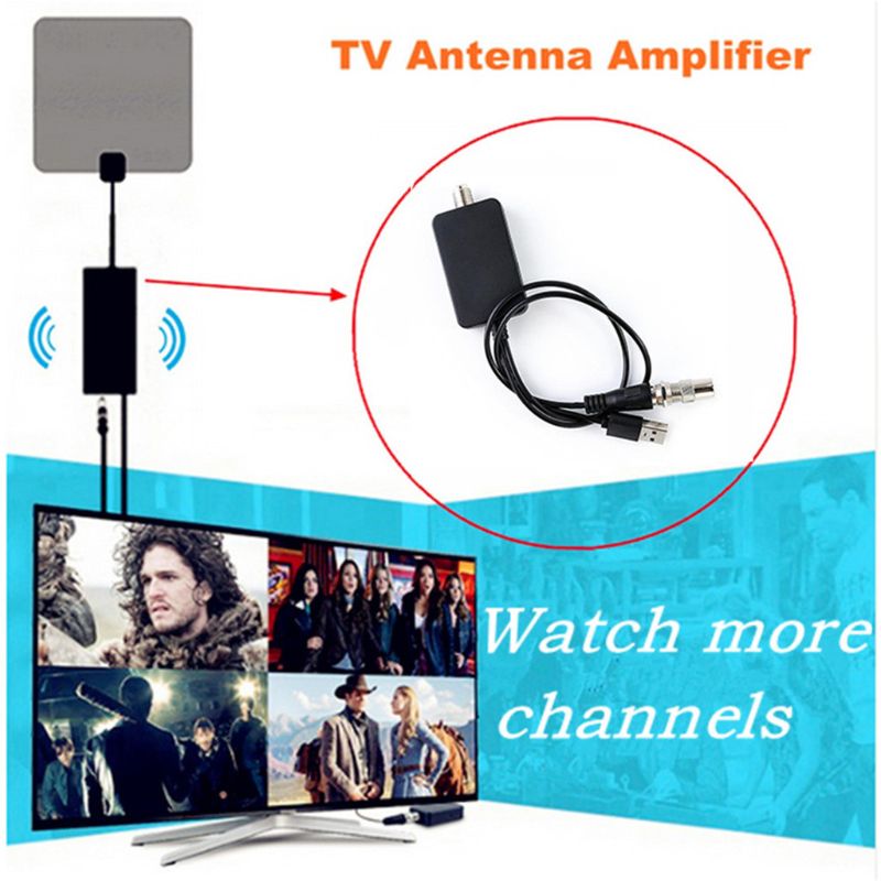 Amplificador de antena de TV USB de bajo ruido, 5V, Digital, Hd, DVBT2, amplificador de señal para antena de TV