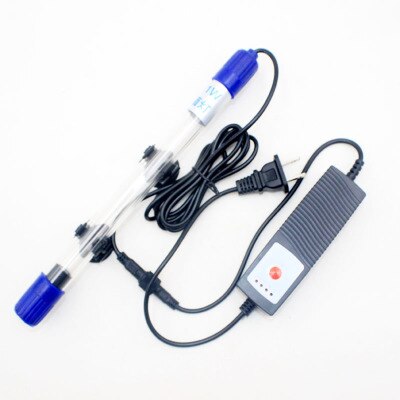 Aquarium UV Disinfection Lamp Submersible Waterproof Timing Sterilization Light Purified Water Algae Removal Fish Tank: Timing 110V US Plug / 9W