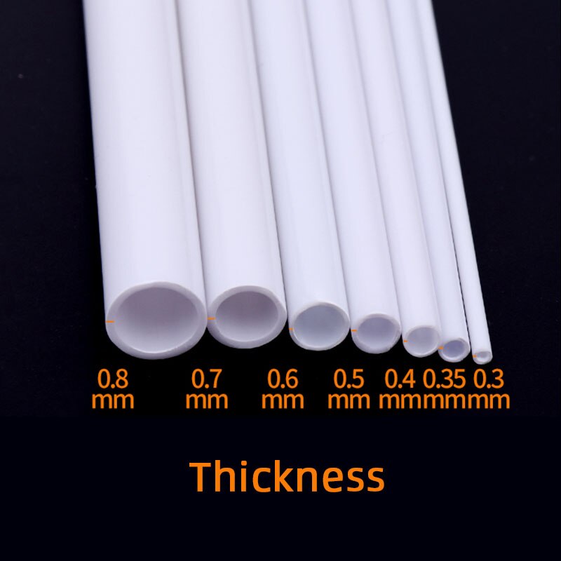 10 stk dia 2-10mm abs plast rund rør rør model fremstilling af landskaber arkitektoniske konstruktioner 25cm 50cm længde