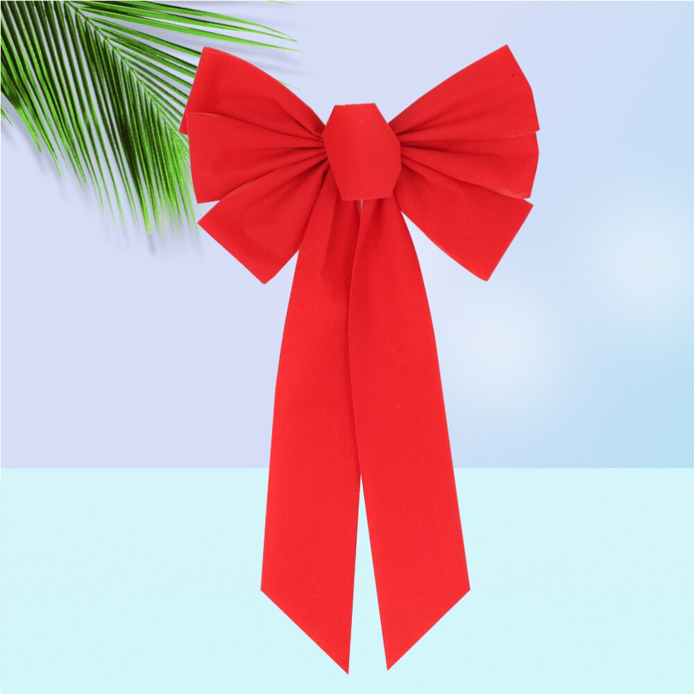 4 pcs Christmas Bow Lint Bowknot Christmas Tree Bow Beautiful Beautiful Bow Festival Bow Ornament Bow for Christmas Festival