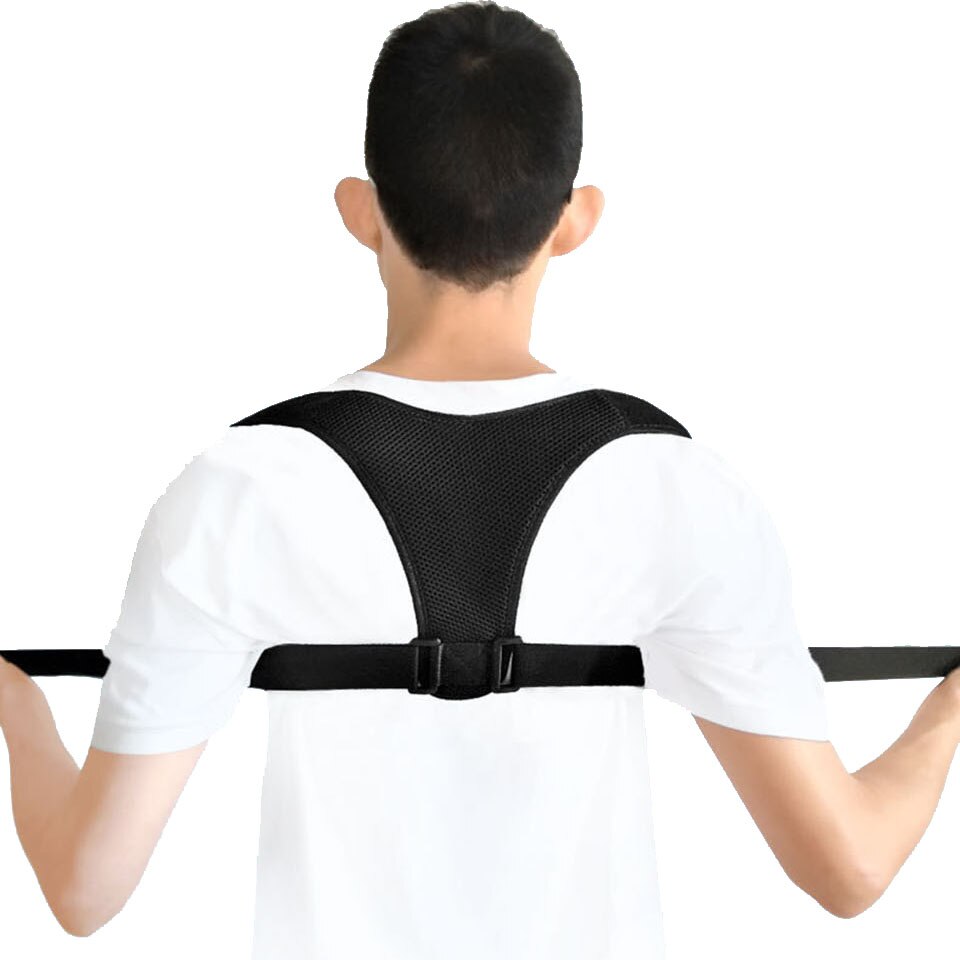 Holdningskorrektor til rygbælte forhindrer nedslidning lindre smerter holdningsstropper nøglebensstøttebøjle til kvinder mænd