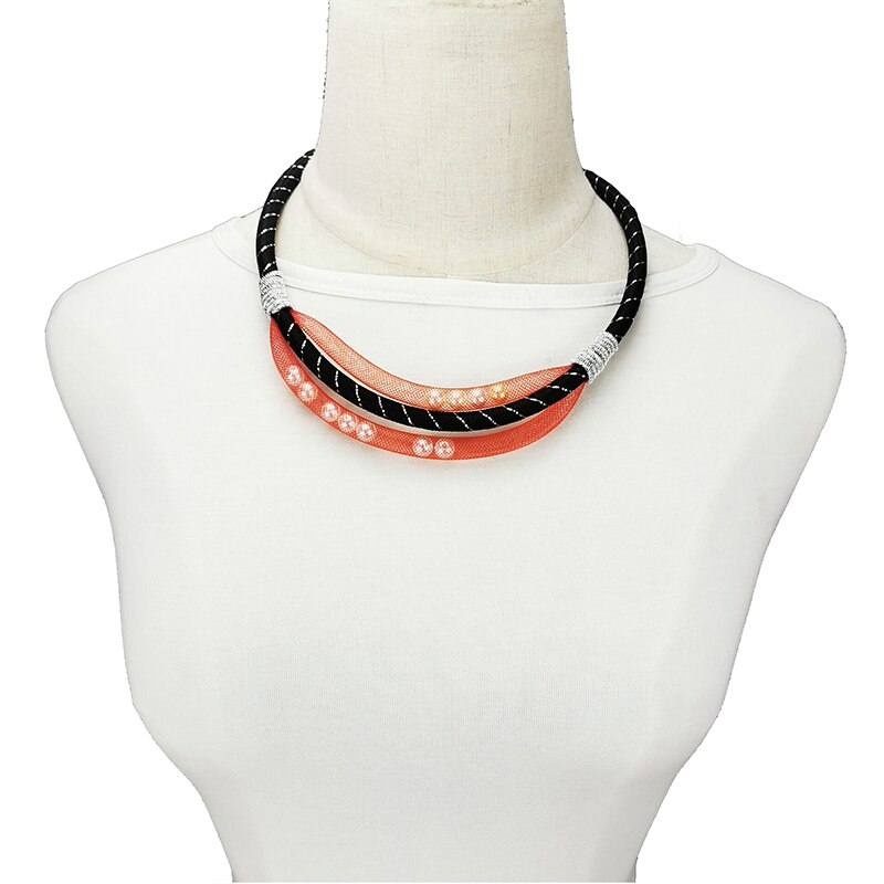 Ukebay mesh perle match halskæder originale smykker kvinder choker halskæde smykker kone bryllupsfest krave