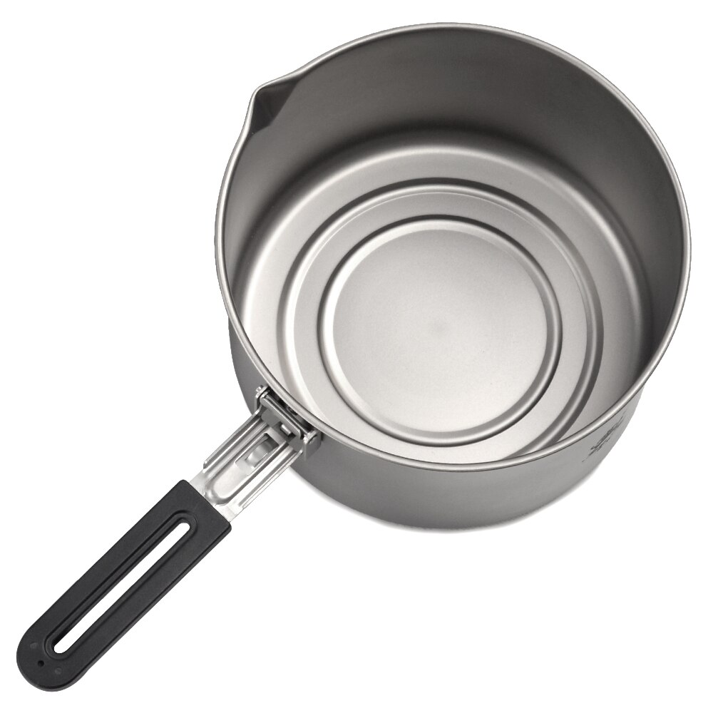 Titanium Pot 2000ml/2800ml Camping Titanium Pot with Foldable Handle Cooker Outdoor Camping Hiking Backpacking Cooking Soup Pot