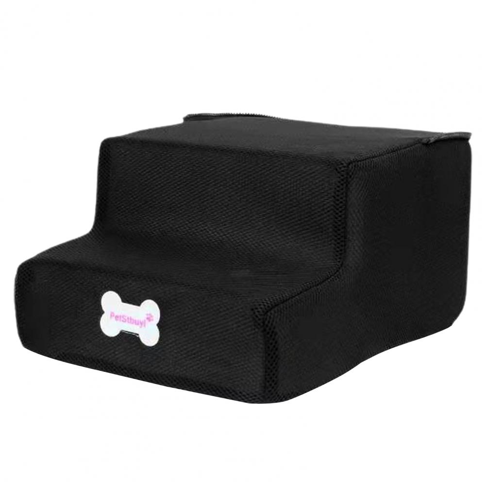 Dog Climbing Ladder Safe Pet Ladder 12 Colors Climbing Durable Sturdy Dog Climbing Ramp: Black