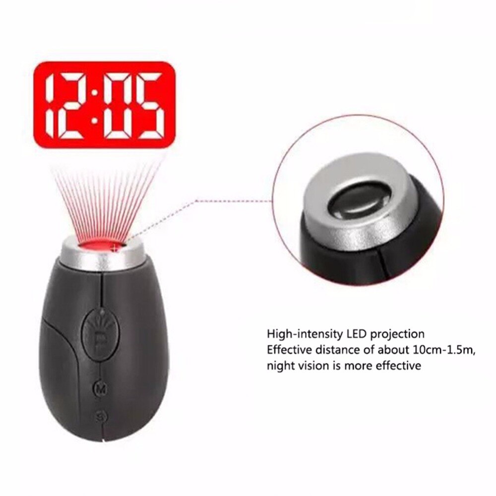 Nat lys magisk projektor ur led bærbare ure mini ur med tidsprojektion digital ur digital projektion ur