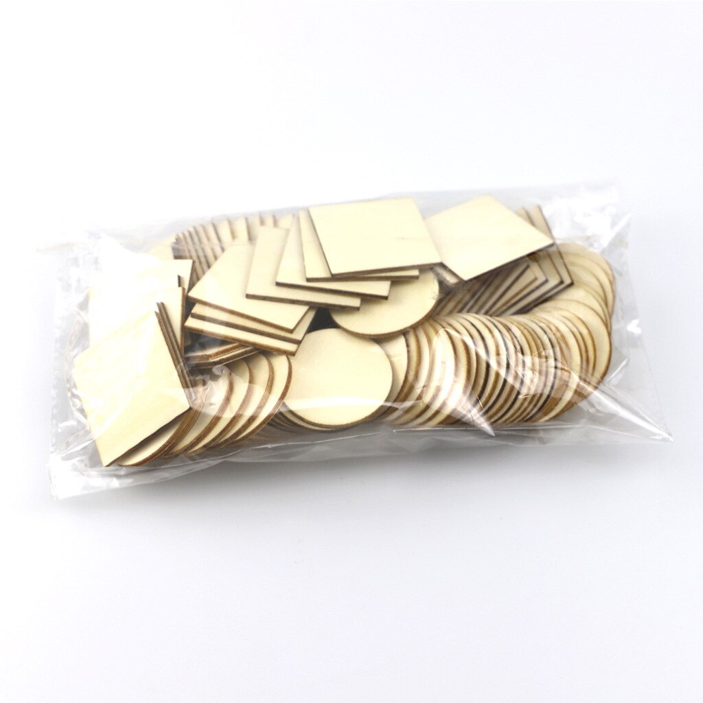 20pcs Unfinished Round Wood Discs for Crafts Blank Unfinished Wood Circle Pieces for Painting Writing and DIY Home Decorations