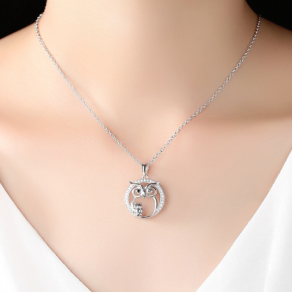 Uil Zilveren Ketting uitgeholde Uil Ketting Sieraden Voor Lady Vrouwen Verjaardag Anniversary