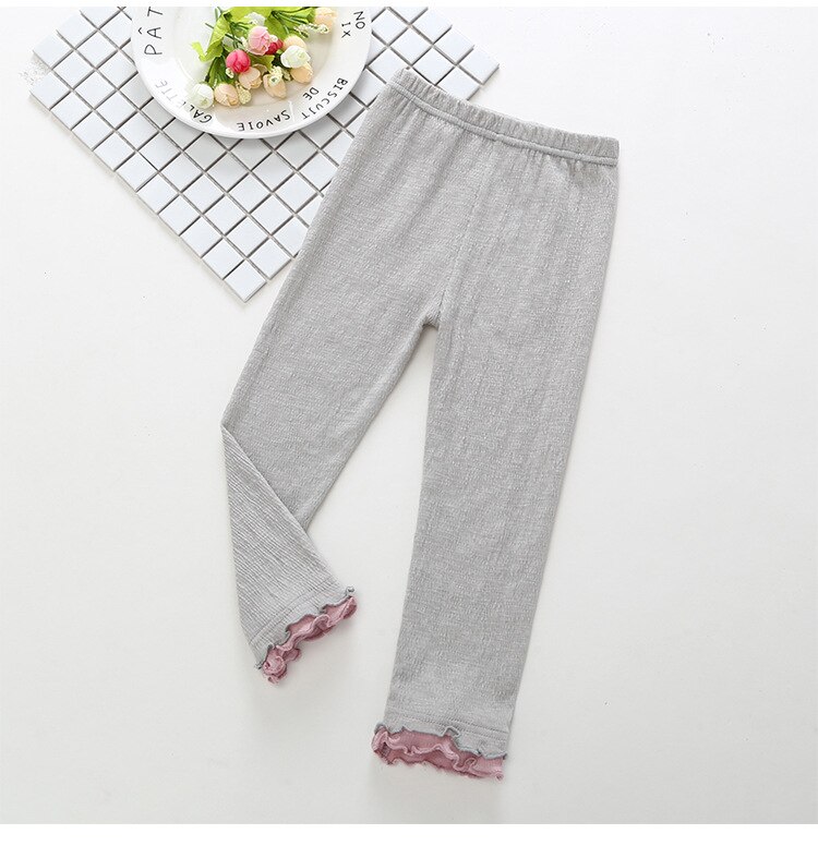 Pantalones y Leggings grises lisos para niñas, ropa hasta el tobillo de 1, 2, 3, 4, 5, 6, 7 y 8 años, OKL194006,: Gris / 100 cm
