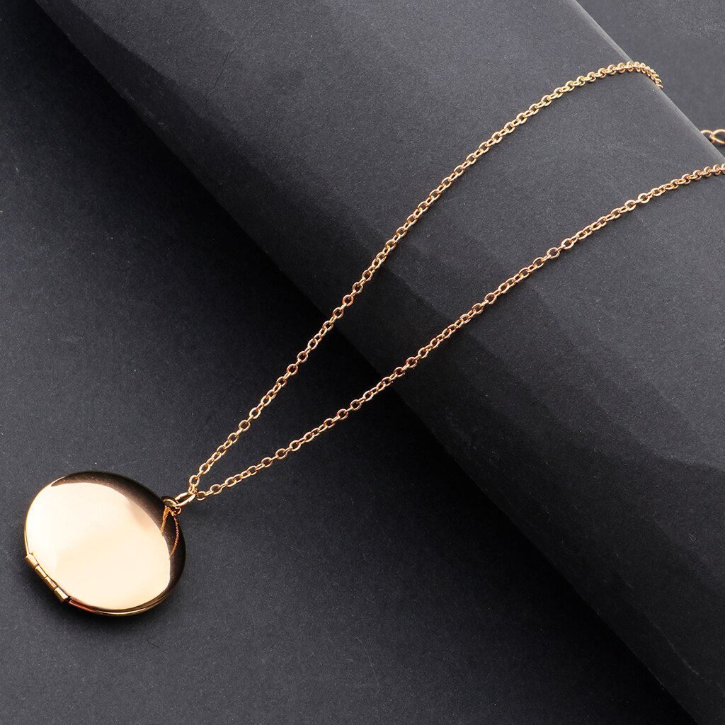 Lege Ronde Vorm Hanger Tag Fotolijst Medaillon Memorial Mannen Vrouwen Ketting