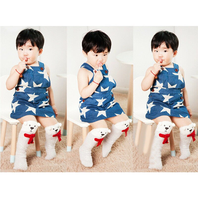Baby Kinderen Meisjes Peuter Bow Sokken Katoen Kniehoge Kousen Panty Been 1-5Y