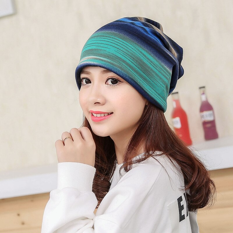 A prueba de viento deportes gorras mujeres corriendo, gorros, sombreros de capucha de invierno gorros de abrigo a rayas de punto sombrero de la bufanda de Yoga gimnasio directo tapas