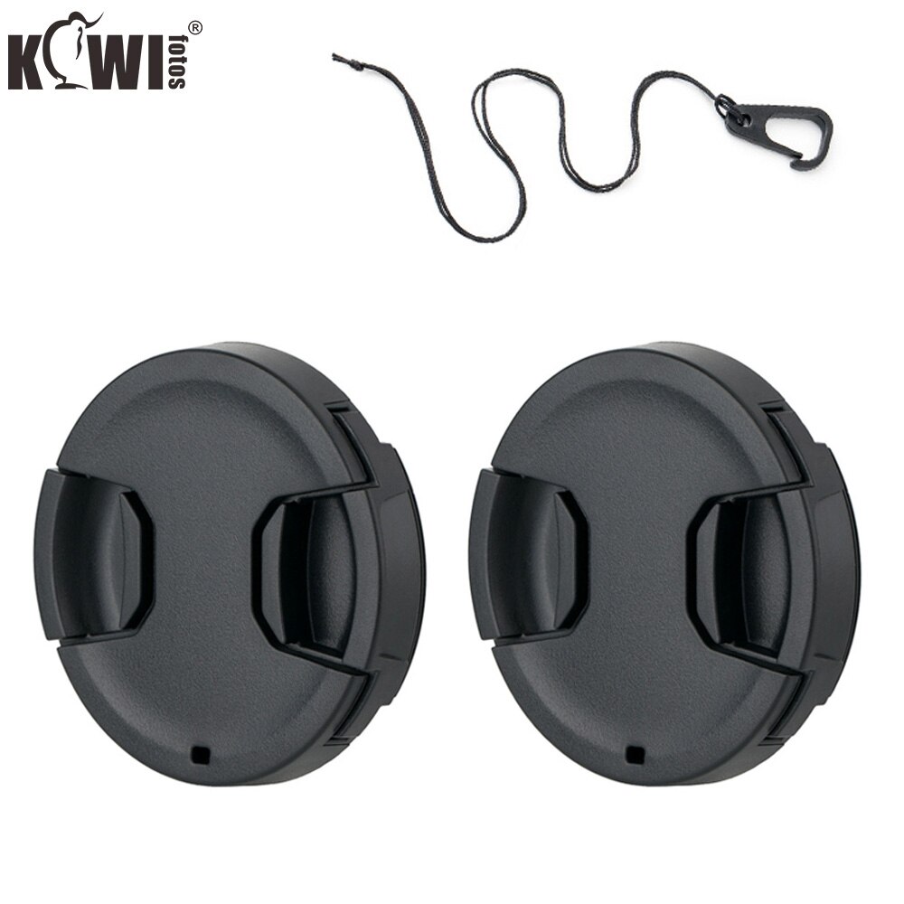 Tapa de lente frontal de cámara, Protector de filtro con gancho de seguridad, 43mm, 46mm, 49mm, 55mm, 58mm, 67mm, 77mm, 82mm, 86mm, 95mm, 1 ud.