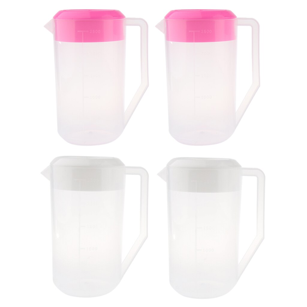 Plastic Cold Water Jug Pot Pitcher With Lid For Juice, Milk, Water 2.5L