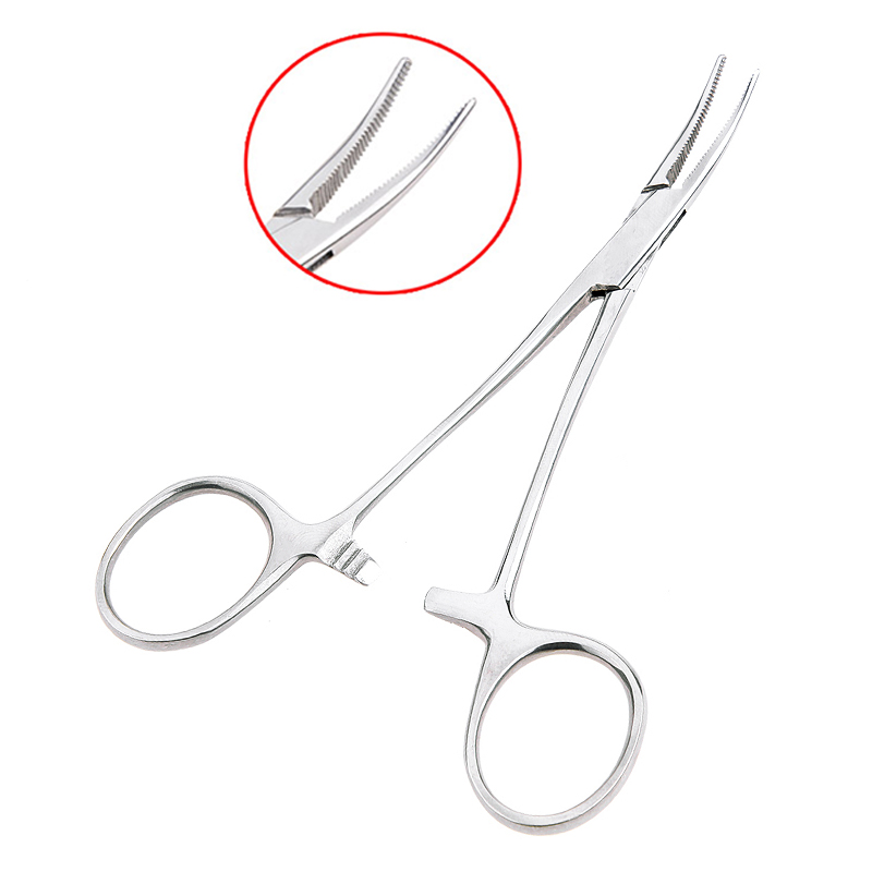 Hand Tool 12.5 16 18cm Hemostatic Forceps Pet Hair Clamp Fishing Locking Pliers Epilation Tools Curved/Straight Tip Cutter Tool: Light Blue / 3 Inches