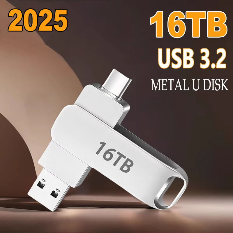 16TB USB 3.2 Flash Drives High Speed Transfer Metal Pendrive Memory card Pendrive Flash Disk Memoria Waterproof Stick