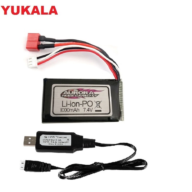 Batería lipo de 7,4 v, 500mAh/7,4 v, 1000mah, 14500 mAh, para XINLEHONG 9130, 9136, 9137, 9130, 9136, 9137, Q901, coche teledirigido de alta velocidad: Verde claro