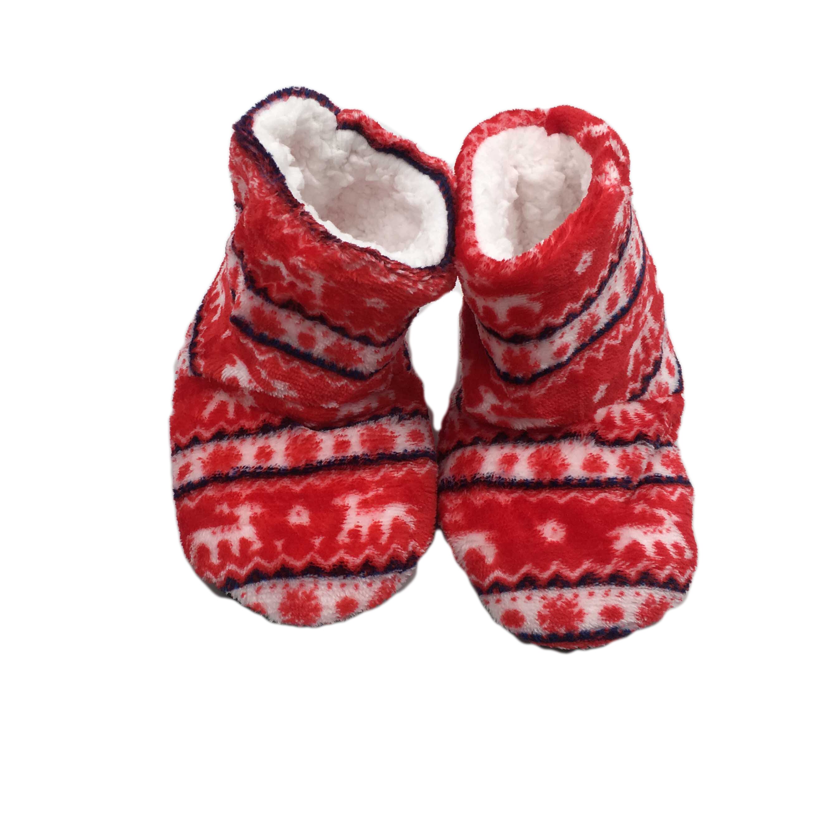 Kinderen zachte, warme schoenen voor binnen, antislip, zachte onderkant, schattige dierenprints, pantoffels, babymeisjes, jongens, warme schoenen voor binnen: Rood / 28