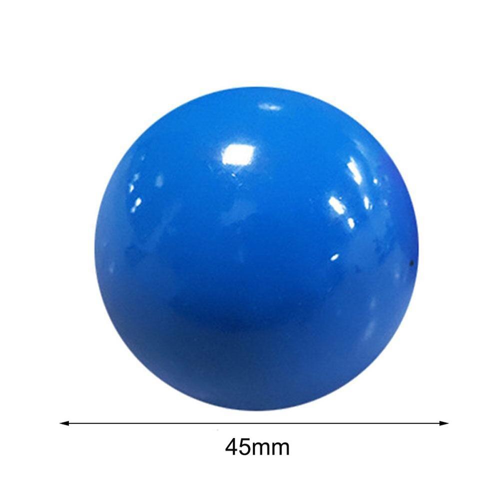 4Pcs Stick Wand Ball Fluoreszierende Squash Weihnachten Klebrige Ziel Ball Dekompression Werfen Zappeln Spielzeug Kinder Neuheit Stress Relief: 45mm Blue