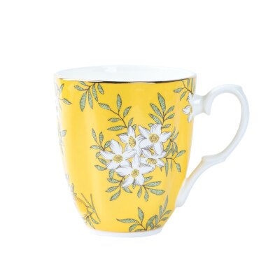 Bone China Tableware Dishes Set Home European Luxury Flower Ceramic Rice Bowl Plate American Ins Tableware Home Set: Mug