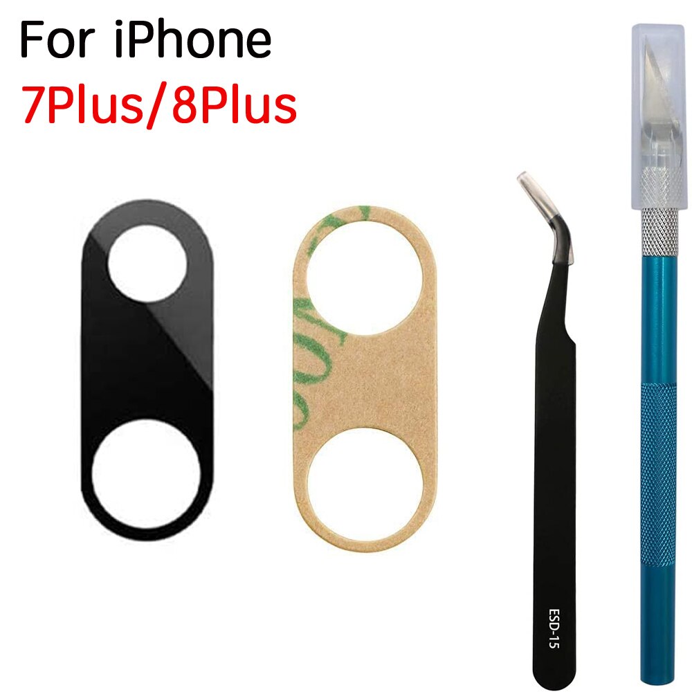 Terug Achteruitrijcamera Glas Lens Vervanging Met Lijm En Reparatie Toolkit Voor Iphone 6 6Plus 6S 7 8 plus X Xs 11 12 Pro Max: 7plus 8plus