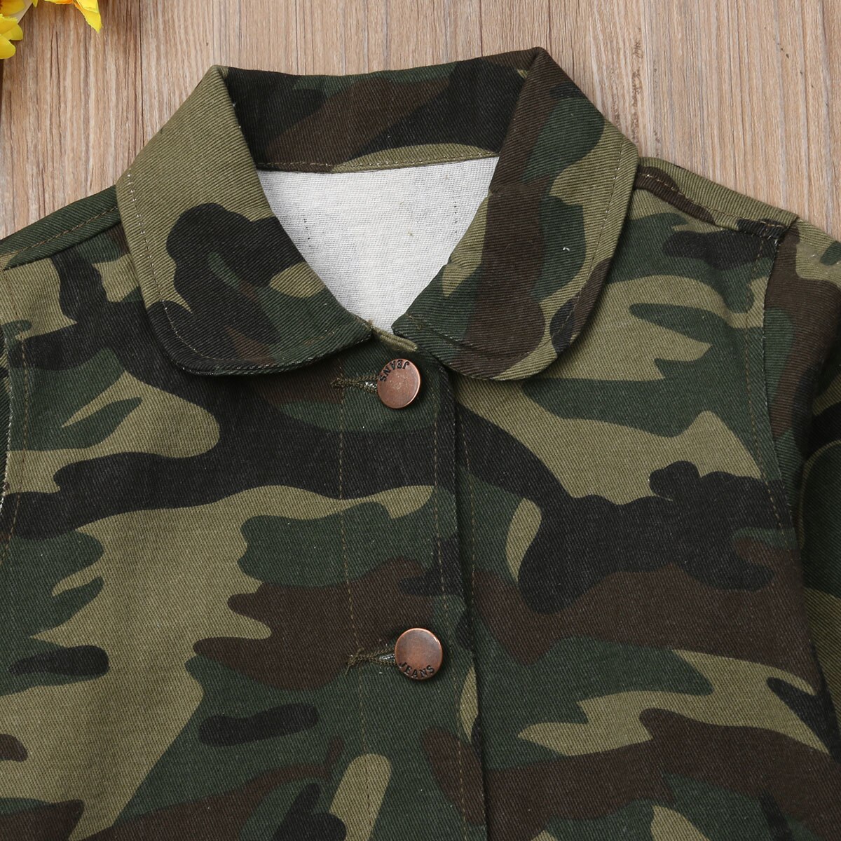 Toddler Kids Girls Boys Camo Jacket Kids Casual Coat Clothes Tops Long Sleeve Button Blouses Camouflage Coats