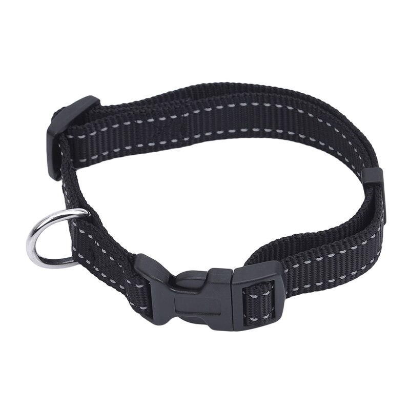 Nylon hondenhalsband voor 's nachts, knipperend, lichtgevende hondenriem voor honden, lichtgevende fluorescerende halsbanden voor huisdieren, huisdierbenodigdheden: Zwart 2cm
