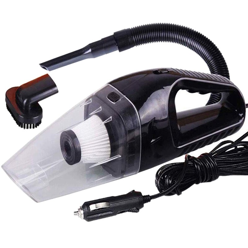 12v krachtige handstofzuigers voor in de auto, tapijtreiniger voor in de auto 120w 4000pa met sigarettenplug voor het reinigen van dierenhaar, roet, roet